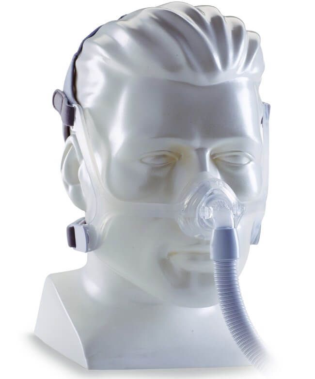 Philips CPAP Wisp SE - ohne Ausatemventil, mit Silikonrahmen & Kopfband - Nasenmaske, Atemmaske